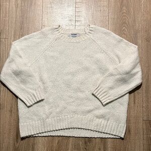 Women’s Old Navy Cream Crew Neck Sweater Size L